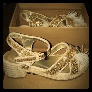 Joyfolie Leslie Gold Espadrille T13